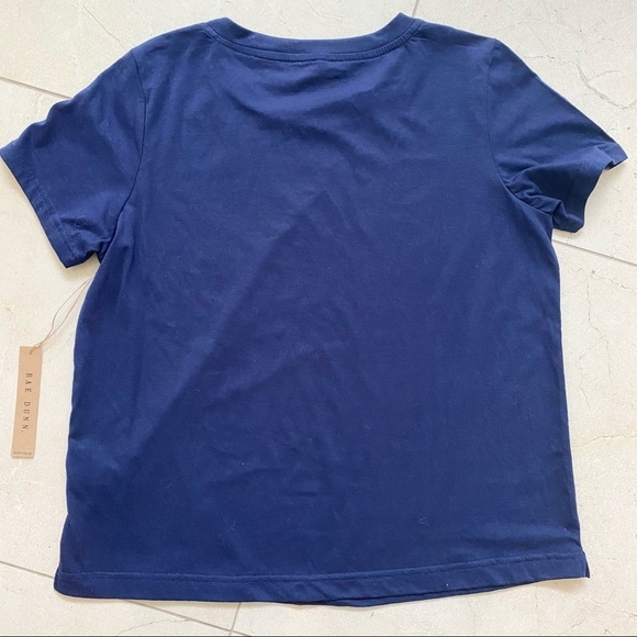 Rae Dunn Miss Independent T Tee Shirt Navy Small - Picture 3 of 3
